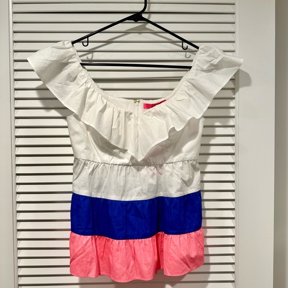 Lilly Pulitzer Emie Ruffle Top - Picture 9 of 15